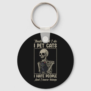 Chaveiro Cat Kitten Lover Grumpy Gatinho Crânio Proprietári