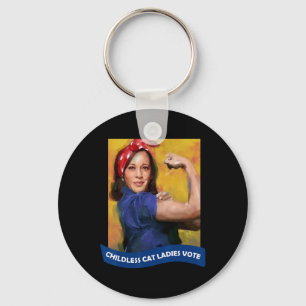 Chaveiro Cat Ladies Vote Kamala 2024 Rosie The Riveter