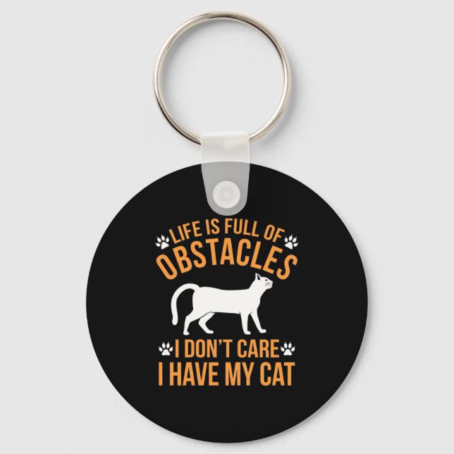 Chaveiro Cat Lover Eu Tenho Meu Gato (Frente)