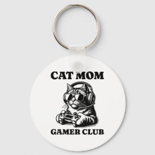 Chaveiro Cat Mãe Gamer Club Videos games Gamer Player Mulhe