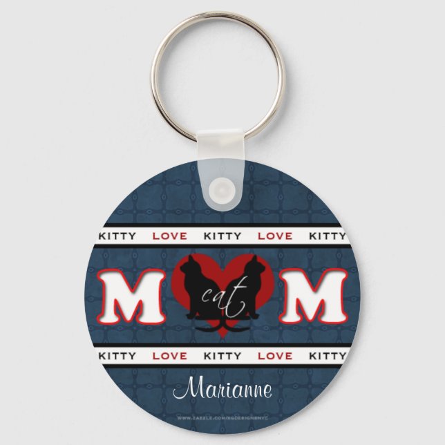 Chaveiro Cat Mãe Gatinho Personalizada Amor (Frente)