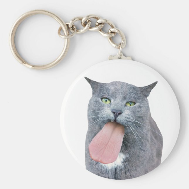Chaveiro Cat Pegou Sua Língua? (Frente)
