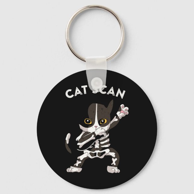 Chaveiro Cat Scan Ct Digitalizar Engraçado Cat X-ray Meme R (Frente)
