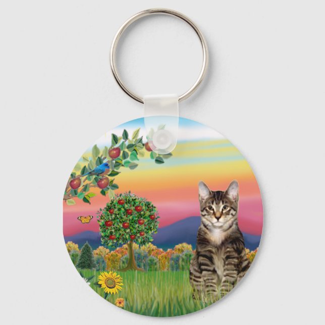Chaveiro Cat (Tabby1) - País Brilhante (Frente)