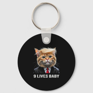 Chaveiro Cat Trump 9 Lives Baby Trump 2024 Win Victory Winn