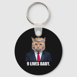 Chaveiro Cat Trump 9 Lives Baby Trump 2024 Win Victory Winn