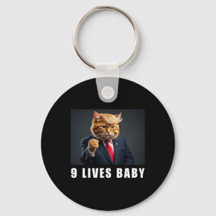 Chaveiro Cat Trump 9 Lives Baby Trump 2024 Win Victory Winn
