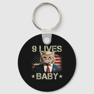 Chaveiro Cat Trump 9 Lives Baby Trump 2024 Win Victory Winn
