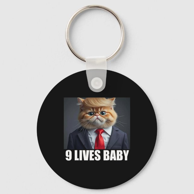 Chaveiro Cat Trump 9 Vive Bebê Engraçado Gpresente De Gato  (Frente)