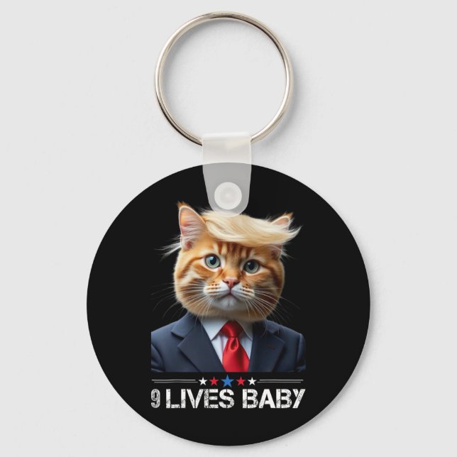 Chaveiro Cat Trump 9 Vive Bebê Engraçado Votar Para Trump C (Frente)
