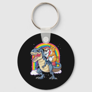 Chaveiro Cat Unicorn Andando Dinossauro T Rex Kitten Lover