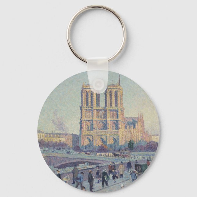 Chaveiro Catedral de Notre Dame Paris, França Pintura (Frente)