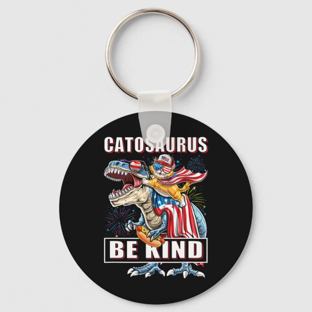 Chaveiro Catossauro Engraçado Dinossauro Meowica (Frente)