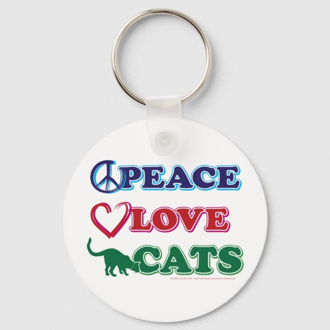 Chaveiro Cats de Paz-Amor (Frente)