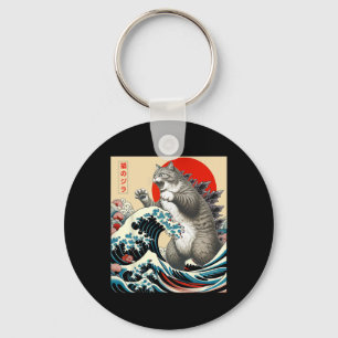 Chaveiro Catzilla Cat Arte Japonesa Bonita presentes Para H