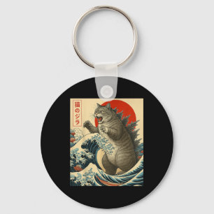 Chaveiro Catzilla Cat Arte Japonesa Bonita presentes Para H