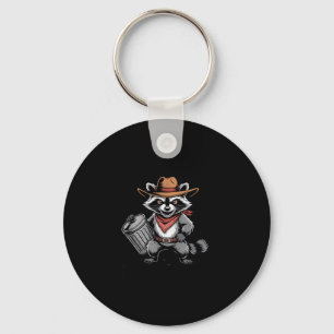 Chaveiro Caubói de Guaxinim Feral e Desenfreado Pode Panda