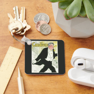 Chaveiro Caudieux por Toulouse Lautrec, Vintage Art Nouveau