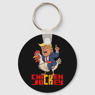 Chaveiro Cavaleiro de Frango Trump Meme Político Divertido 