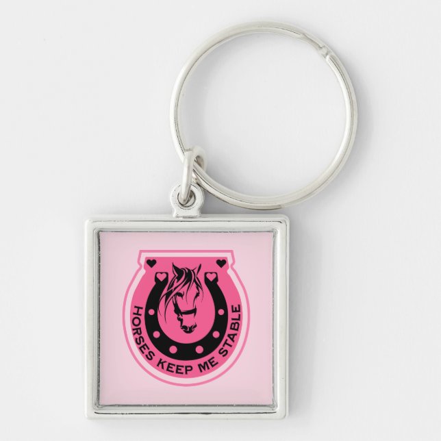 Chaveiro Cavaleiro Rosa Horseback (Frente)