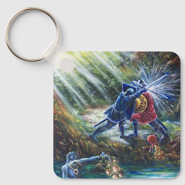 Chaveiro Cavaleiros de Luta ROSA, Dinheiro e Diabo ESQUECID (Frente)