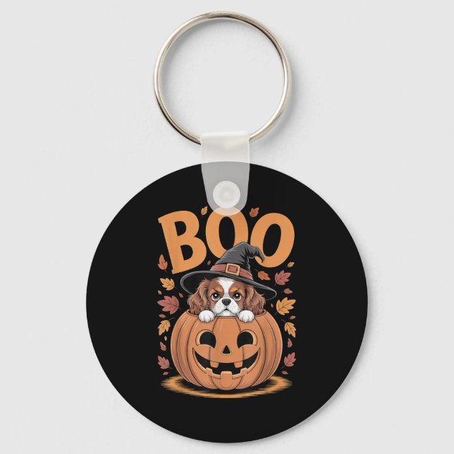 Chaveiro Cavalier King Charles Spaniel de Halloween de Abób (Frente)