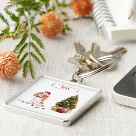 Chaveiro Cavalier King Charles Spaniel Funny Cog de Natal