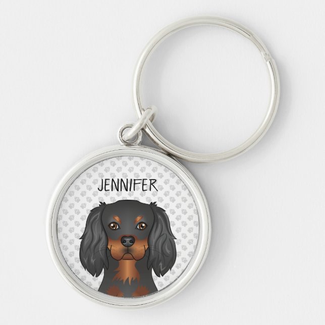 Chaveiro Cavalier King Charles Spaniel Preto e Castanho & N (Frente)
