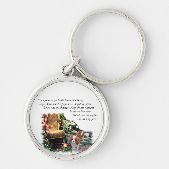 Chaveiro Cavalier King Charles Spaniel Summer Garden (Frente)