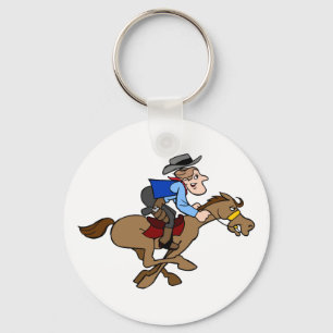 Chaveiro Cavalo Animado Executa Cartoon Cargueiro Segura Ap