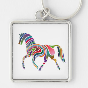 CHAVEIRO CAVALO ARCO-ÍRIS ONDULADO