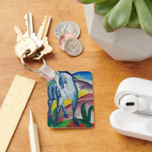 Chaveiro Cavalo Azul de Franz Marc, Vintage Fine Art