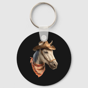 Chaveiro Cavalo Cowboy Equestre Montando Gráfico Divertido 