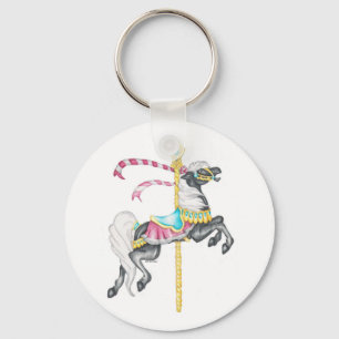 Chaveiro Cavalo de Carrossel Preto
