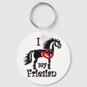 Chaveiro cavalo do frisão, design celta