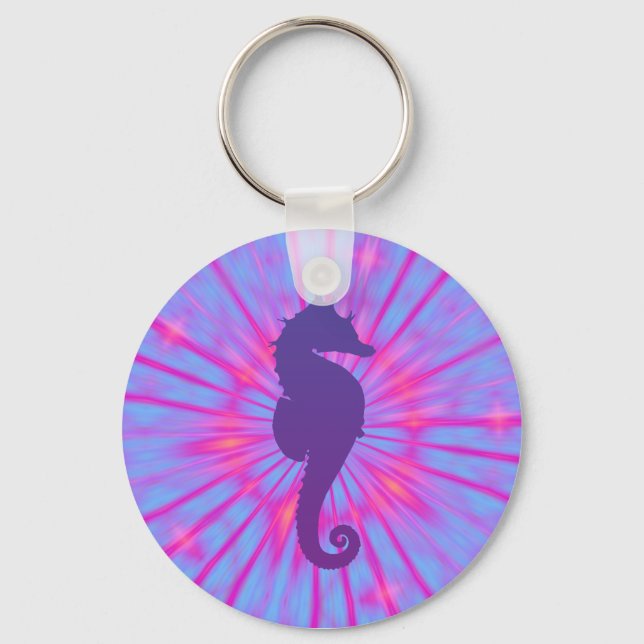 Chaveiro Cavalo do Mar Mágico Roxo (Frente)