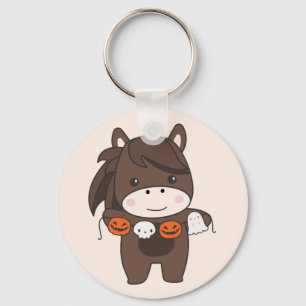 Chaveiro Cavalo Feliz Halloween Pumpkin Bat Costume Chaveir