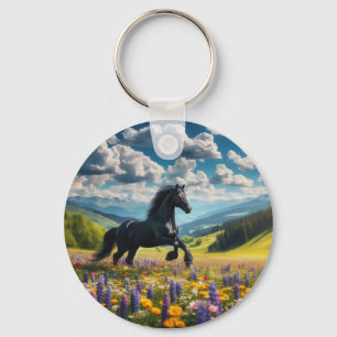 Chaveiro Cavalo floral/primavera/garanhão