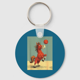 Chaveiro Cavalo fofo esporte design de desenho animado engr