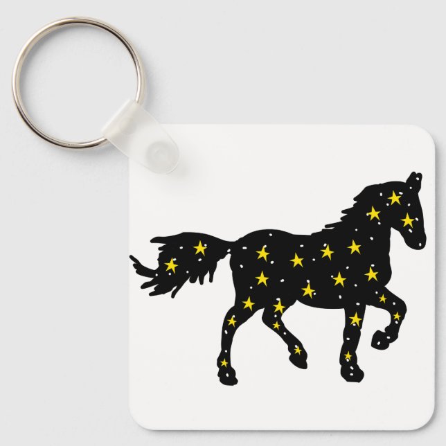 Chaveiro Cavalo Galáxia – Zodíaco Celestial (Frente)