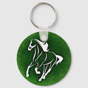 Chaveiro Cavalo no fundo verde