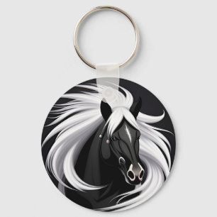 Chaveiro Cavalo Preto Magnífico