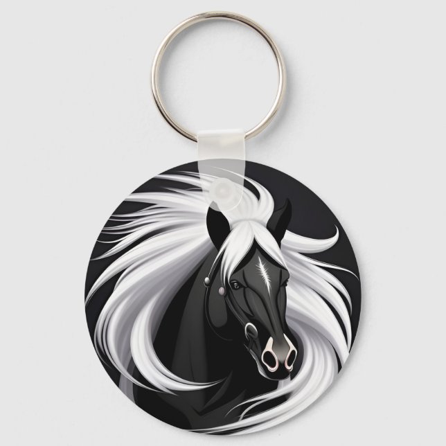 Chaveiro Cavalo Preto Magnífico (Frente)