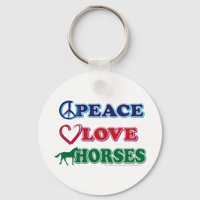 Chaveiro Cavalos de Amor-Paz (Frente)