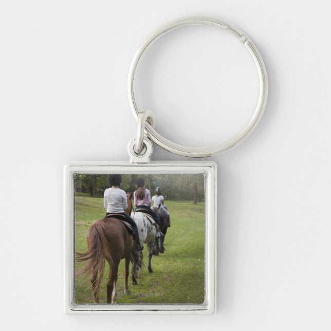 Chaveiro Cavalos de equitação das meninas (Frente)