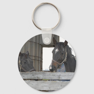 Chaveiro Cavalos Pretos/Ranhura