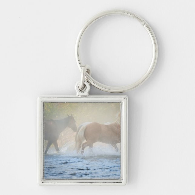 Chaveiro Cavalos selvagens que funcionam através da água (Frente)