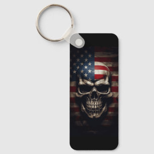Chaveiro Caveira da Bandeira Americana