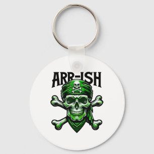 Chaveiro Caveira de Pirata Irlandês Arr-ish do Dia de São P