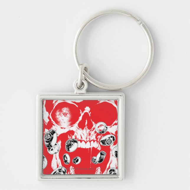 Chaveiro Caveira e anéis - Vermelho (Frente)